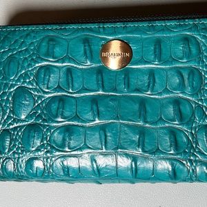 Brahmin Melbourne Turquoise Double Clutch Wallet